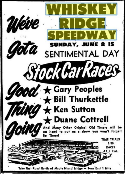 Whiskey Ridge Raceway (Whiskey Ridge Speedway, Whisky Ridge) - June 1969 (newer photo)